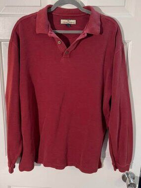 Tommy Bahama Silk-blend Long Sleeve Pologo Large